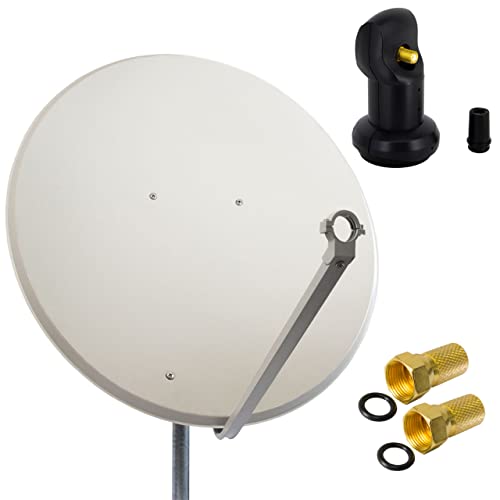 Premium X Satelliten-Komplettanlage 100cm Satellitenschüssel Hellgrau Satellitenantenne Single LNB 2X F-Stecker, SAT für 1 Teilnehmer Premium X Satelliten-Komplettanlage 100cm Satellitenschüssel Hellgrau Satellitenantenne Single LNB 2X F-Stecker, SAT für 1 Teilnehmer von Premium X