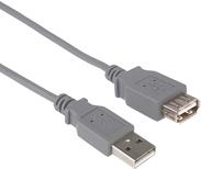 PREMIUMCORD Kabel USB 2.0 A-A 5m, Verlängerung (M/F) grau (kupaa5) von PremiumCord