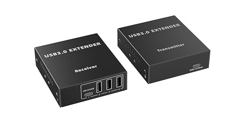 PremiumCord 4-Port USB 3.0 Extender über Cat5e/Cat6/Cat6A bis zu 100m, 5Gbps, RJ45, Ethernet, Metallgehäuse, Schwarz PremiumCord 4-Port USB 3.0 Extender über Cat5e/Cat6/Cat6A bis zu 100m, 5Gbps, RJ45, Ethernet, Metallgehäuse, Schwarz von PremiumCord