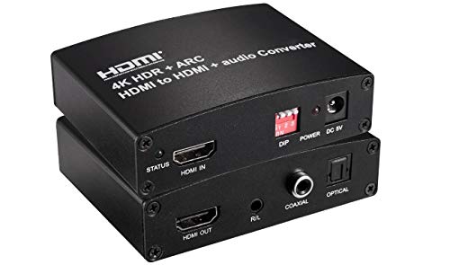 PremiumCord 4K HDMI 2.0A Repeater/Extender mit Audio Extractor, mit Netzteil, Metallgehäuse, Video Auflösung 4K@60Hz UHD 2160p, Full HD 1080p, 3D, HDCP, Farbe schwarz von PremiumCord