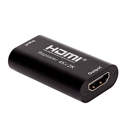 PremiumCord 4K HDMI Repeater bis zu 40m, HDMI 1.4b, Metallgehäuse, unterstützt Video 4Kx2K 2160p UHD, Full HD 1080p 60Hz, 3D, HDCP, Farbe schwarz von PremiumCord
