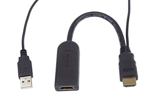PremiumCord 4K HDMI Repeater bis zu 70m, HDMI 2.0, unterstützt Video 4Kx2K 2160p UHD, Full HD 1080p 60Hz, Farbe schwarz von PremiumCord