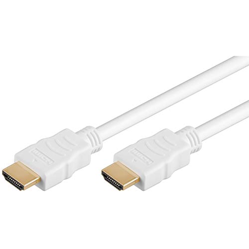PremiumCord 4K High Speed ​​HDMI + Ethernet Kabel 10 m, Kompatibel mit Video 4K 2160p, FULL HD 1080p, Deep Color, 3D, ARC, HDR, 3x geschirmt, 10,2Gbps, vergoldete Anschlüsse, weiß von PremiumCord