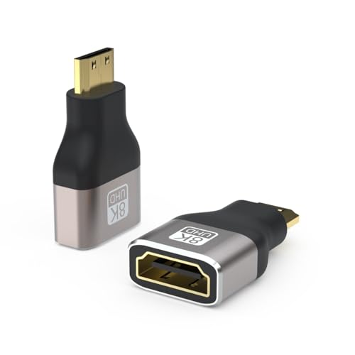 PremiumCord 8K Adapter HDMI A Buchse auf Mini HDMI Stecker F/M, UHD 8K 3840p 60Hz, 4K 2160p 120Hz, Full HD 1080p, Aluminiumgehäuse, Vergoldete Anschlüsse, Farbe Space Grau PremiumCord 8K Adapter HDMI A Buchse auf Mini HDMI Stecker F/M, UHD 8K 3840p 60Hz, 4K 2160p 120Hz, Full HD 1080p, Aluminiumgehäuse, Vergoldete Anschlüsse, Farbe Space Grau von PremiumCord