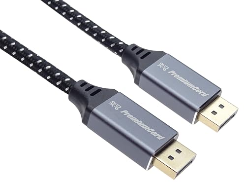 PremiumCord 8K DisplayPort 1.4 Kabel M/M 1 m, Stecker auf Stecker, 32,4Gbps, Video 8K@30Hz, 5K@60Hz, 4K@120Hz 2160p, HDCP 2.2, Vergoldete Anschlüsse, Textilkabel Geflecht PremiumCord 8K DisplayPort 1.4 Kabel M/M 1 m, Stecker auf Stecker, 32,4Gbps, Video 8K@30Hz, 5K@60Hz, 4K@120Hz 2160p, HDCP 2.2, Vergoldete Anschlüsse, Textilkabel Geflecht von PremiumCord