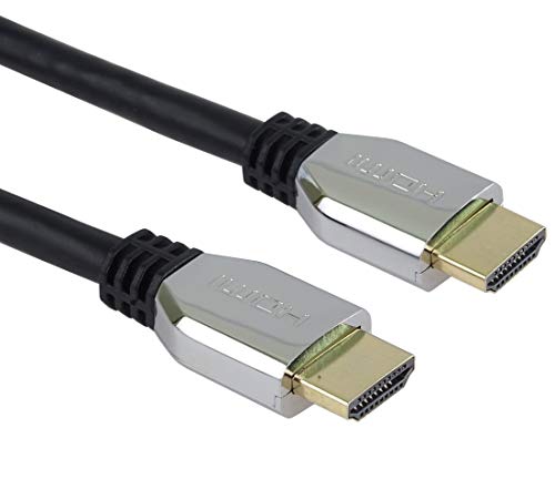 PremiumCord 8K Ultra High Speed HDMI 2.1 Kabel M/M 48Gbps mit Ethernet, Kompatibel mit Video 8K@60Hz, Deep Color, 3D, eARC, HDR, 3X geschirmt, vergoldete Anschlüsse, silberne Zinkverbinder, 1 m PremiumCord 8K Ultra High Speed HDMI 2.1 Kabel M/M 48Gbps mit Ethernet, Kompatibel mit Video 8K@60Hz, Deep Color, 3D, eARC, HDR, 3X geschirmt, vergoldete Anschlüsse, silberne Zinkverbinder, 1 m von PremiumCord