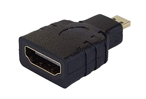 PremiumCord Adapter HDMI A auf Micro HDMI, Buchse auf Stecker, für Full HD 1080p, 3D, Farbe schwarz, Vergoldete Anschlüsse von PremiumCord