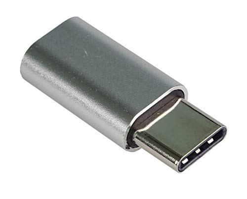 PremiumCord Adapter USB 3.1 Stecker C/Stecker - USB 2.0 Micro-B/Buchse, Silber von PremiumCord