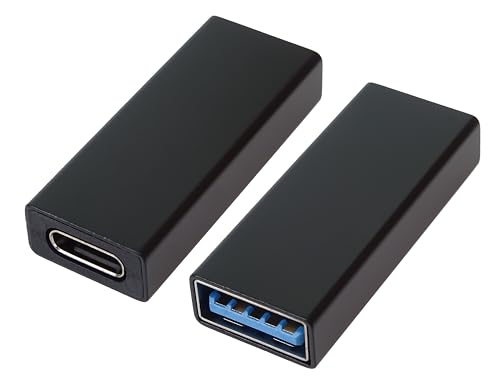 PremiumCord Adapter USB-C Buchse auf USB A Buchse F/F, USB 3.2 Gen 1, Super-Speed 5 Gbit/s, USB Typ-A Buchse, USB Typ-C Buchse, Farbe Schwarz von PremiumCord
