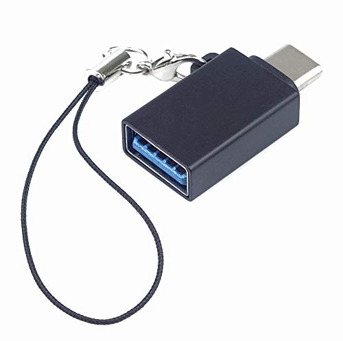PremiumCord Adapter USB-C auf USB 3.0, OTG, USB 3.1 Typ C Stecker, USB 3.0 Typ A Buchse, schwarz mit Öse zum Aufhängen, kur31-18 von PremiumCord