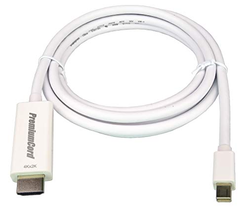 PremiumCord Adapterkabel Mini DisplayPort 1.2 auf HDMI 2.0 M/M 3 m, mini DP 1.2 - HDMI 2.0, Kompatibel mit Video 4K@60Hz 2160p, FULL HD 1080p, HDCP, 3D, weiß PremiumCord Adapterkabel Mini DisplayPort 1.2 auf HDMI 2.0 M/M 3 m, mini DP 1.2 - HDMI 2.0, Kompatibel mit Video 4K@60Hz 2160p, FULL HD 1080p, HDCP, 3D, weiß von PremiumCord