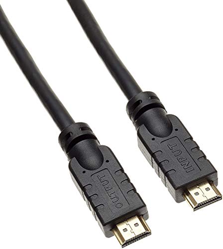 PremiumCord Aktives 4K High Speed ​​HDMI Kabel mit Verstärker 15 m, kompatibel mit Video 4K 2160P, Full HD 1080P, Deep Color, 3D, 3x geschirmt, 10, 2Gbps, vergoldete Anschlüsse, Schwarz von PremiumCord