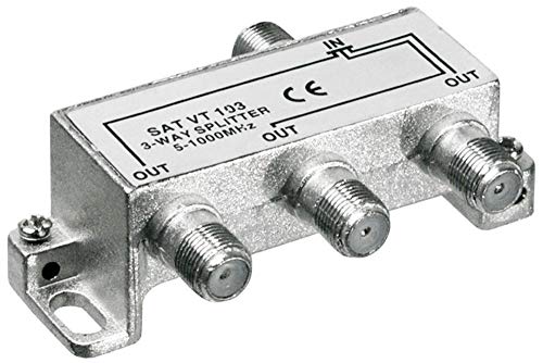 PremiumCord Antennensplitter mit 3x F-Anschlüsse, F-Buchse auf 3x F-Buchse, 3-fach, 5-1000 MHz, für Kabelfernsehen und DVB-T2 HD PremiumCord Antennensplitter mit 3x F-Anschlüsse, F-Buchse auf 3x F-Buchse, 3-fach, 5-1000 MHz, für Kabelfernsehen und DVB-T2 HD von PremiumCord