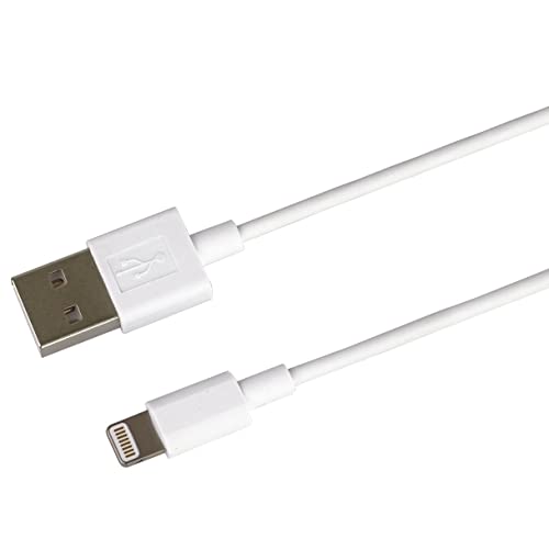 PremiumCord Apple Lightning auf USB Kabel 1m , für Apple iPod / iPad / iPhone, Apple Lightning 8-pin Stecker auf USB 2.0 Stecker, weiß von PremiumCord