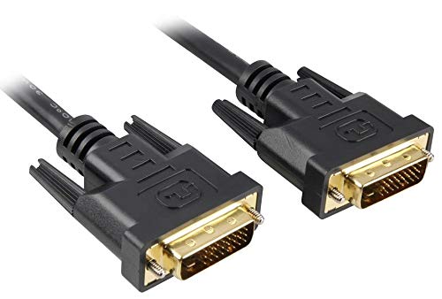 PremiumCord DVI Verbindungskabel - 1m, Dual-Link, DVI-D (24 + 1) Stecker auf Stecker, Digital, Full HD 1080p, max. Auflösung: 2560 x 1600 Pixel 60Hz, Farbe schwarz von PremiumCord
