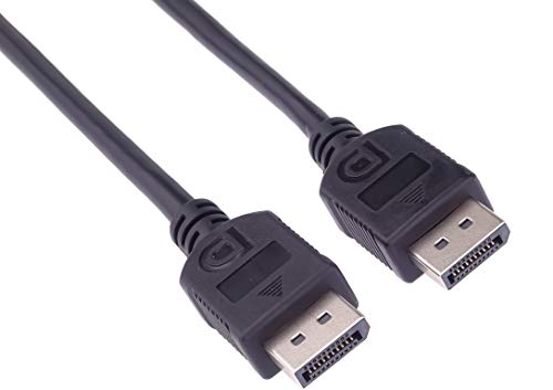PremiumCord DisplayPort Verbindungskabel M/M 1 m, DisplayPort auf DisplayPort Kabel, 10,8Gbps, Video bis zu 4K@30Hz, 2560x1600, 2K@60Hz, FULL HD 1080p, HDCP 2.2, schwarz von PremiumCord
