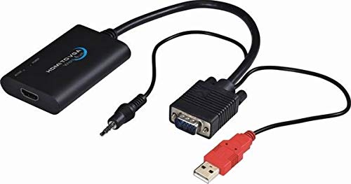 PremiumCord Elektronischer HDMI-Konverter zu VGA + Audio-Interface, Full HD 1080p, Klinkenstecker 3,5 mm von PremiumCord