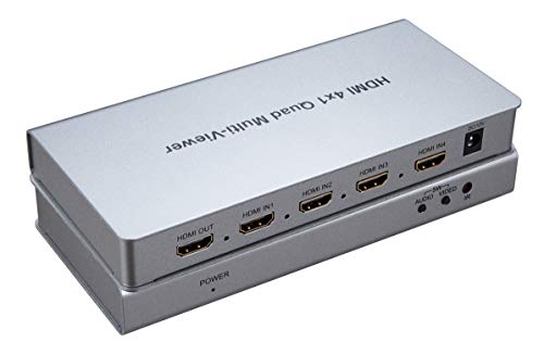 PremiumCord HDMI 4x1 Quad Multi-Viewer mit Fernbedienung und Netzteil, Metallgehäuse, LED Status, Video Auflösung Full HD 1080p 60Hz, HDCP, Farbe schwarz PremiumCord HDMI 4x1 Quad Multi-Viewer mit Fernbedienung und Netzteil, Metallgehäuse, LED Status, Video Auflösung Full HD 1080p 60Hz, HDCP, Farbe schwarz von PremiumCord