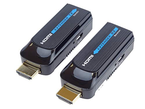 PremiumCord HDMI Extender bis zu 50m über Single Patchkabel Cat6, Kompatibel mit Full HD 1080p 60Hz von PremiumCord