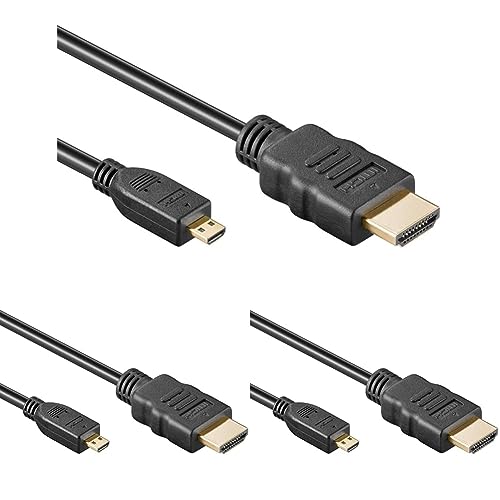 PremiumCord HDMI Kabel A - HDMI Micro D, 3m (Packung mit 3) von PremiumCord