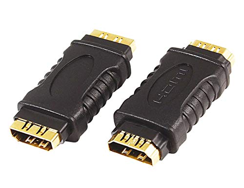 PremiumCord HDMI Kupplung, Adapter HDMI A auf HDMI A, Buchse auf Buchse, für Full HD 1080p, 3D, Farbe schwarz, Vergoldet, kphdma-23 von PremiumCord