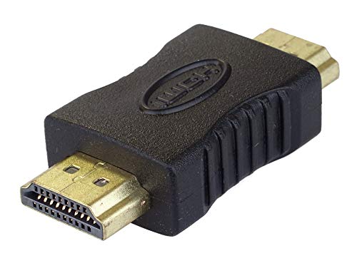 PremiumCord HDMI Kupplung Vergoldete Kontakte, HDMI Typ A Stecker auf Stecker - für FULL HD 1080p, 3D, Farbe schwarz von PremiumCord