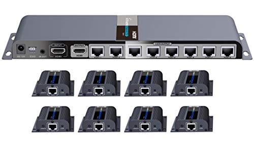 PremiumCord HDMI Splitter 1-8 + 8X Extender CAT6/6a/7, Metallgehäuse, LED Status, Kompatibel mit Full HD 1080p @ 60Hz, 3D, HDCP, schwarz PremiumCord HDMI Splitter 1-8 + 8X Extender CAT6/6a/7, Metallgehäuse, LED Status, Kompatibel mit Full HD 1080p @ 60Hz, 3D, HDCP, schwarz von PremiumCord