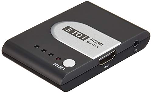 PremiumCord HDMI Umschalter 3:1 Automatisch, Switch mit LED Status, Video Auflösung Full HD 1080p 60Hz, 3D, HDCP, Farbe schwarz und Silber von PremiumCord