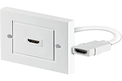 PremiumCord HDMI Wandsteckdose, HDMI Buchse - HDMI Buchse, Länge des Kabels 17cm, vergoldete Anschlüsse, Weiß PremiumCord HDMI Wandsteckdose, HDMI Buchse - HDMI Buchse, Länge des Kabels 17cm, vergoldete Anschlüsse, Weiß von PremiumCord