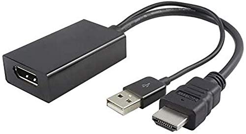 PremiumCord HDMI auf DisplayPort Adapter mit USB-Stromversorgung, Video 4K @ 30Hz UHD 2160p, Full HD 1080p 120Hz, 3D, HDMI Stecker auf DisplayPort Buchse, schwarz kportad09 PremiumCord HDMI auf DisplayPort Adapter mit USB-Stromversorgung, Video 4K @ 30Hz UHD 2160p, Full HD 1080p 120Hz, 3D, HDMI Stecker auf DisplayPort Buchse, schwarz kportad09 von PremiumCord