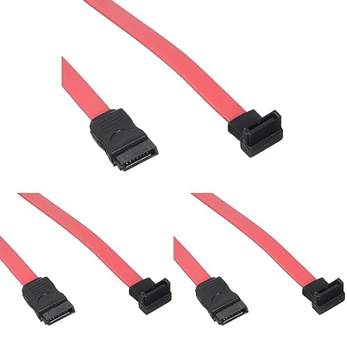 PremiumCord Kabel SATA 0, 5m 1x90 ° 1x Standardstecker (Packung mit 3) von PremiumCord
