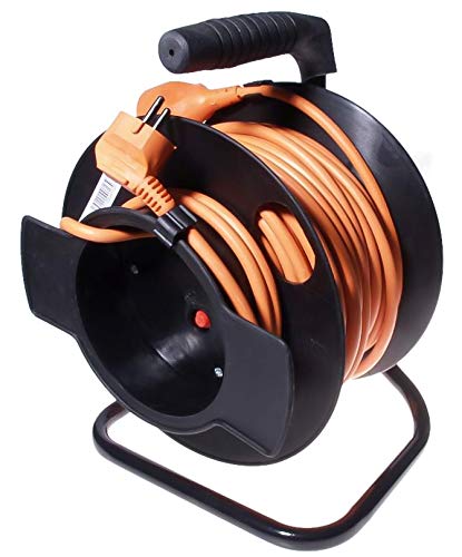 PremiumCord Kabeltrommel 25m, Qualitäts Verlängerungskabel 230V auf der Trommel, mit Thermoschutz und Kabelhalterung PremiumCord Kabeltrommel 25m, Qualitäts Verlängerungskabel 230V auf der Trommel, mit Thermoschutz und Kabelhalterung von PremiumCord