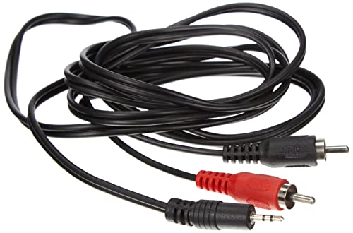 PremiumCord Klinke auf Cinch Y Kabel 2m, Klinke 2,5mm auf 2X Cinch RCA, Stecker auf Stecker, Jack zu RCA, Stereo Audio, Für Digitalkamera, TV, Handys, MP3, HiFi, Farbe schwarz von PremiumCord