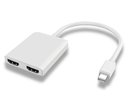 PremiumCord MST Adapter Mini DisplayPort 1.2 auf 2X HDMI 2.0, Extension + Mirror + 2 Various Screens, Video 4K@30Hz 2160p, Full HD 1080p 60Hz, weiß von PremiumCord