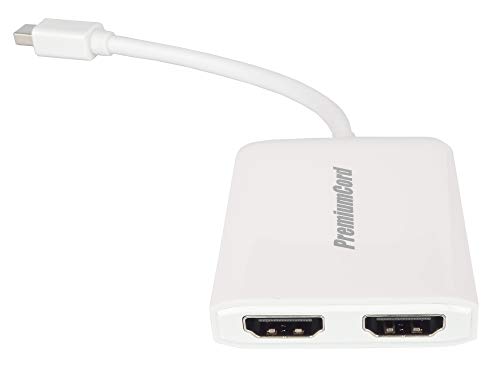 PremiumCord MST Adapter Mini DisplayPort 1.2 auf 2X HDMI 2.0, Extension + Mirror + 2 Various Screens, Video 4K@60Hz 2160p, Full HD 1080p, 3D, weiß PremiumCord MST Adapter Mini DisplayPort 1.2 auf 2X HDMI 2.0, Extension + Mirror + 2 Various Screens, Video 4K@60Hz 2160p, Full HD 1080p, 3D, weiß von PremiumCord