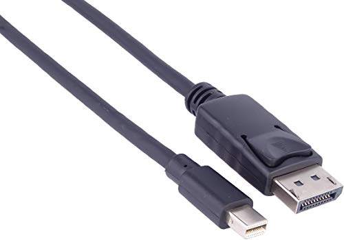 PremiumCord Mini DisplayPort - DisplayPort Kabel M/M 1 m, Mini DisplayPort auf DisplayPort Kabel, 10,8Gbps, Video FULL HD 1080p, HDCP 2.2, schwarz von PremiumCord