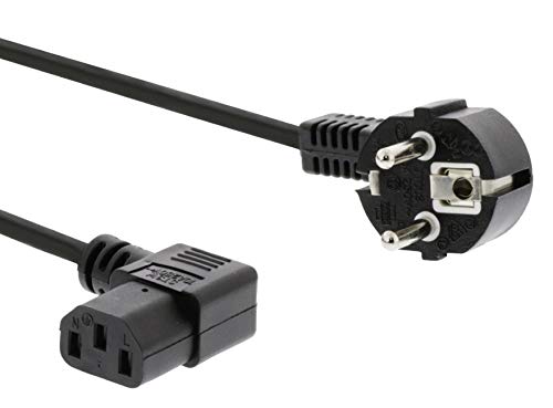 PremiumCord Netzkabel 230V 5m, Stromkabel mit Schutzkontakt gewinkelt auf Kaltgerätebuchse C13 gewinkelt, IEC 320, PC Netzkabel 3 Polig, Farbe schwarz PremiumCord Netzkabel 230V 5m, Stromkabel mit Schutzkontakt gewinkelt auf Kaltgerätebuchse C13 gewinkelt, IEC 320, PC Netzkabel 3 Polig, Farbe schwarz von PremiumCord