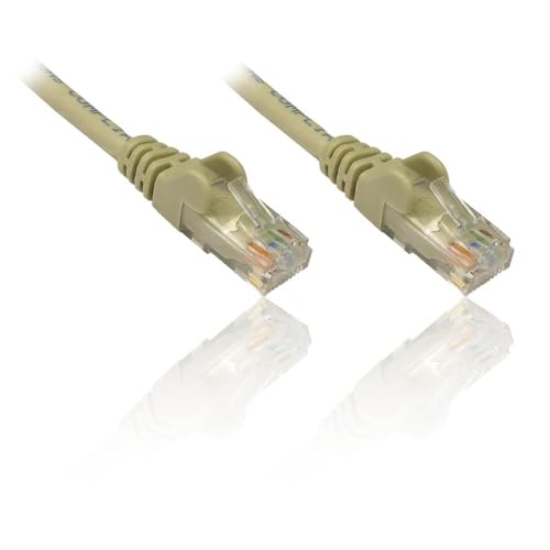 PremiumCord Netzwerkkabel, Ethernet, LAN & Patch Kabel CAT5e, UTP, Schnell flexibel & Robust RJ45 Kabel 1Gbit/S, AWG 26/7, Kupferkabel 100% Cu, Grau, 1m von PremiumCord