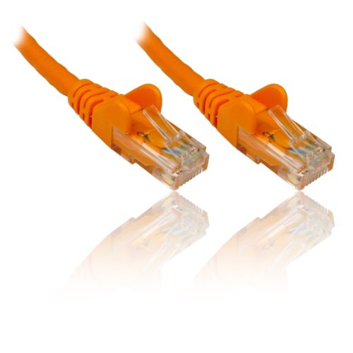 PremiumCord Netzwerkkabel, Ethernet, LAN & Patch Kabel CAT5e, UTP, Schnell flexibel & Robust RJ45 Kabel 1Gbit/S, AWG 26/7, Kupferkabel 100% Cu, Orange, 0, 5m von PremiumCord
