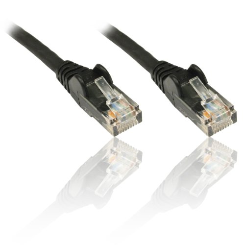 PremiumCord Netzwerkkabel, Ethernet, LAN & Patch Kabel CAT5e, UTP, Schnell flexibel & Robust RJ45 Kabel 1Gbit/S, AWG 26/7, Kupferkabel 100 Prozent Cu, Schwarz, 0, 25m von PremiumCord