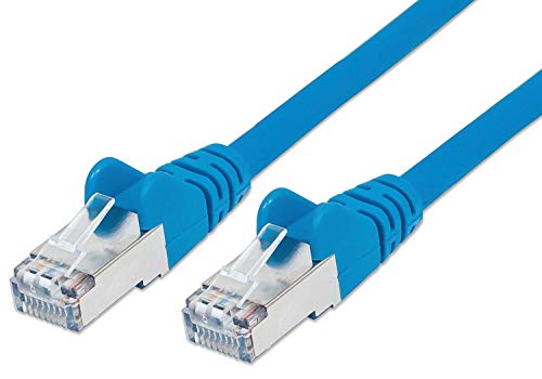 PremiumCord Netzwerkkabel, Ethernet, LAN & Patch Kabel CAT6a, 10Gbit/s, S/FTP PIMF Schirmung, AWG 26/7, 100% Cu, schnell flexibel und robust RJ45 kabel, blau, 0,25m von PremiumCord