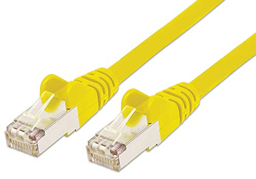 PremiumCord Netzwerkkabel, Ethernet, LAN & Patch Kabel CAT6a, 10Gbit/s, S/FTP PIMF Schirmung, AWG 26/7, 100% Cu, schnell flexibel und robust RJ45 kabel, gelb, 0,25m von PremiumCord