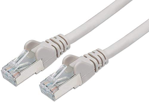PremiumCord Netzwerkkabel, Ethernet, LAN & Patch Kabel CAT6a, 10Gbit/s, S/FTP PIMF Schirmung, AWG 26/7, 100% Cu, schnell flexibel und robust RJ45 kabel, grau, 1m von PremiumCord