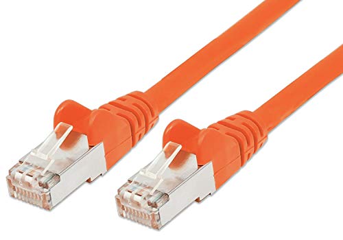 PremiumCord Netzwerkkabel, Ethernet, LAN & Patch Kabel CAT6a, 10Gbit/s, S/FTP PIMF Schirmung, AWG 26/7, 100% Cu, schnell flexibel und robust RJ45 kabel, orange, 0,25m von PremiumCord