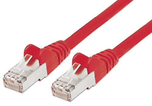 PremiumCord Netzwerkkabel, Ethernet, LAN & Patch Kabel CAT6a, 10Gbit/s, S/FTP PIMF Schirmung, AWG 26/7, 100% Cu, schnell flexibel und robust RJ45 kabel, rot, 0,5m von PremiumCord