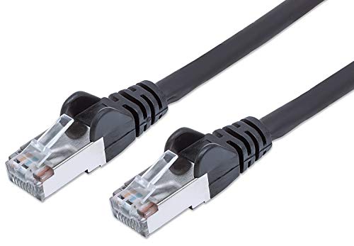 PremiumCord Netzwerkkabel, Ethernet, LAN & Patch Kabel CAT6a, 10Gbit/s, S/FTP PIMF Schirmung, AWG 26/7, 100% Cu, schnell flexibel und robust RJ45 kabel, schwarz, 1,5m von PremiumCord