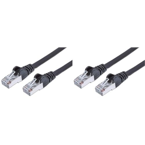 PremiumCord Netzwerkkabel, Ethernet, LAN & Patch Kabel CAT6a, 10Gbit/s, S/FTP PIMF Schirmung, AWG 26/7, 100% Cu, schnell flexibel und robust RJ45 kabel, schwarz, 3m (Packung mit 2) von PremiumCord