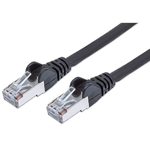 PremiumCord Netzwerkkabel, Ethernet, LAN & Patch Kabel CAT6a, 10Gbit/s, S/FTP PIMF Schirmung, AWG 26/7, 100% Cu, schnell flexibel und robust RJ45 kabel, schwarz, 7m von PremiumCord