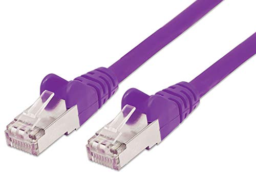 PremiumCord Netzwerkkabel, Ethernet, LAN & Patch Kabel CAT6a, 10Gbit/s, S/FTP PIMF Schirmung, AWG 26/7, 100 Prozent Cu, schnell flexibel und robust RJ45 kabel, violett, 0,25m von PremiumCord