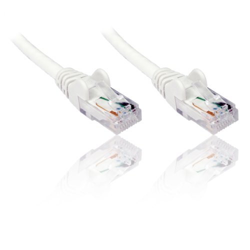 PremiumCord Netzwerkkabel, Ethernet, LAN & Patch Kabel Cat6, UTP, Schnell flexibel & Robust RJ45 Kabel 1Gbit/S, AWG 26/7, Kupferkabel 100% Cu, Weiß, 1, 5m von PremiumCord